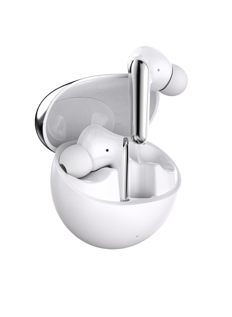 جي تاب سماعات G-Tab X14 لاسلكية TWS بتقنية بلوتوث 5.4 مع ANC وENC، سماعات ستيريو لاسلكية، تحكم باللمس، درايفر 10 مم، ميكروفون مكالمات واضح، شحن Type-C، أبيض / فضي - Image 1